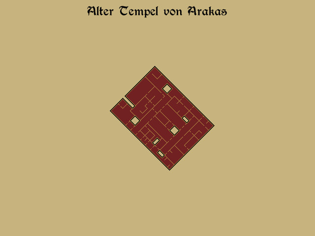 Karte vom Alter Tempel von Arakas